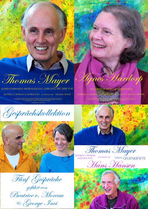 Plakat ©George Inci zur Gesprächsreihe mit Hans Hansen, Thomas Mayer und Agnes Hardorp